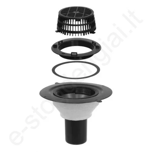 Įlaja plokščiam stogui Topdrain, su kaitinimo elementu, Ø110 mm, 250 mm, vnt