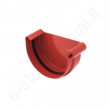 Bryza latako dangtelis D 125/90 Raudonas (Ral 3011) plastikinis, vnt