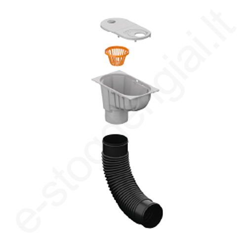 Lanksti alkūnė Ø110 mm L=400 mm, universaliai įlajai prie Bryza, vnt