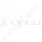 Budmat pusapvalis kraigas GS-LUX 0,70 mm, L=1205 mm, D-Matt Plus Antracito (RAL 7016), vnt