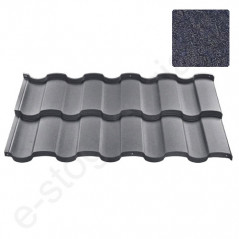 Modulinė čerpė Budmat Rialto 0,50 mm, 735x1195 mm (0,805 m²) D-Matt Plus Antracito (RAL 7016), vnt