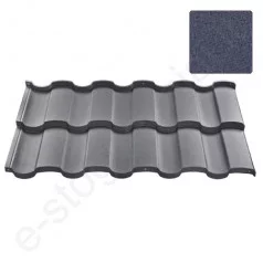 Modulinė čerpė Budmat Rialto 0,50 mm, 735x1195 mm (0,805 m²) Ideal-Matt T.Antracito (534), vnt