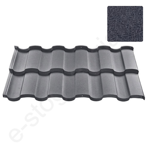 Modulinė čerpė Budmat Rialto 0,50 mm, 735x1195 mm (0,805 m²) Ideal-Matt Juoda (015), vnt