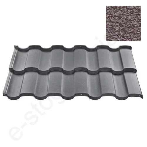 Modulinė čerpė Budmat Rialto 0,50 mm, 735x1195 mm (0,805 m²) Ideal-Matt Ruda (435), vnt