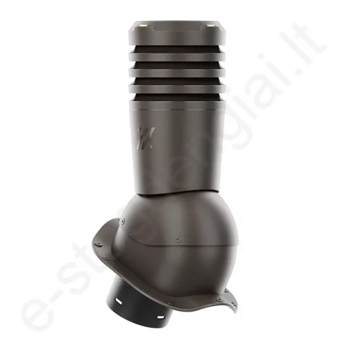 Ventiliacinis kaminėlis Ecoline Premium Ø125 mm neapšiltintas prie Budmat T.Ruda (RAL 8019), vnt