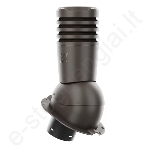 Ventiliacinis kaminėlis Ecoline Premium Ø125 mm neapšiltintas prie Budmat T.Ruda (RAL 8019), vnt
