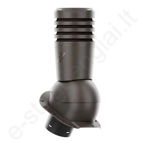 Ventiliacinis kaminėlis Ecoline Premium Ø125 mm neapšiltintas prie Budmat T.Ruda (RAL 8019), vnt