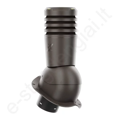 Ventiliacinis kaminėlis Ecoline Premium Ø125 mm neapšiltintas prie Budmat T.Ruda (RAL 8019), vnt