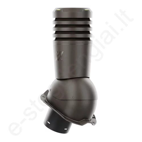 Ventiliacinis kaminėlis Ecoline Premium Ø125 mm neapšiltintas prie Budmat T.Ruda (RAL 8019), vnt