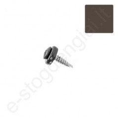 Savisriegiai į skardą TORX TX-20 4,8x20 mm T.Rudi (RAL 8019) prie Budmat, 250 vnt