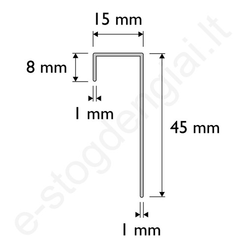 Cedral Lap / Click sujungimo profilis C02 Vanilės balta L=3 m, vnt