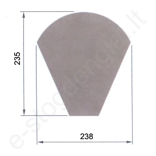 Cembrit pusapvalio kraigo L=450 mm pradinis dangtelis Juodas, vnt