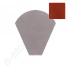 Cembrit pusapvalio kraigo L=450 mm pradinis dangtelis Raudonas, vnt
