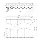 Šiferis Eternit AGRO L 1750x1130 mm (1,68 m²) Raudona molio L11, vnt