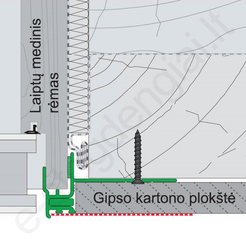 Fakro laiptų angos apvadai LXL-Invisible 70x120 PASLĖPTI, Alu