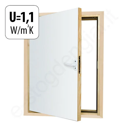 Fakro karnizinės durys DWK 70x90 cm medinės, šiltos