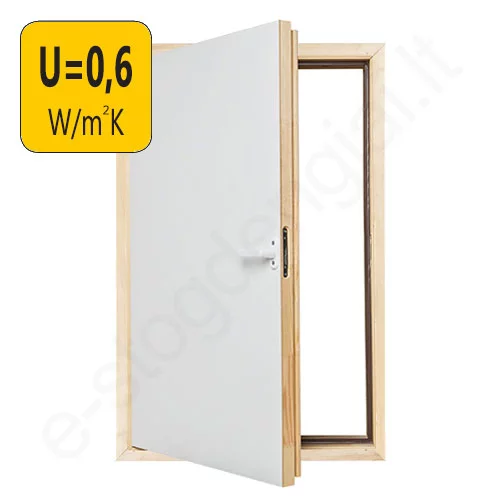 Fakro karnizinės durys DWT 60x100 cm YPATINGAI ŠILTOS, U=0,6 W/m²K