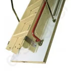 Fakro laiptai LDK 70x140 h=2,8m mediniai, 2 segmentų, SUSTUMIAMI