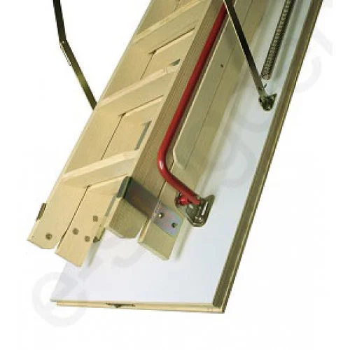 Fakro laiptai LDK 70x140 h=2,8m mediniai, 2 segmentų, SUSTUMIAMI