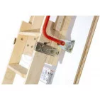Fakro laiptai LDK 70x140 h=2,8m mediniai, 2 segmentų, SUSTUMIAMI