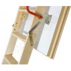 Fakro laiptai LTK ENERGY 70x140 h=2,8m mediniai, ŠILTI, U=0,68 W/m²K
