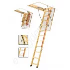 Fakro palėpės laiptai LWL LUX 70x130 h=2,8m sudedami mediniai
