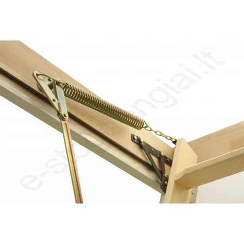 Fakro palėpės laiptai LWL LUX 70x130 h=2,8m sudedami mediniai