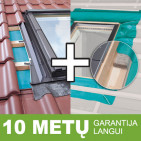 Montavimo paketas EZV + XDP 114x118 banguotai dangai 1 langui