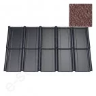 Modulinė čerpė Hanbud Claro Modular 0,47 mm, 730x1205 mm (0,820 m²) Matinė Ruda (RAL 8017), vnt