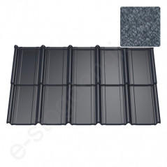 Modulinė čerpė Hanbud Claro Modular 0,47 mm, 730x1205 mm (0,820 m²) Matinė T.Pilka (RAL 7016), vnt