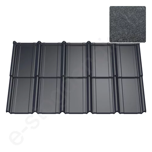 Modulinė čerpė Hanbud Claro Modular 0,50 mm, 730x1205 mm (0,820 m²) Matinė T.Pilka PolarMAT (RAL 7016*), vnt