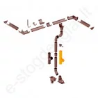 Vandens skirstytuvas 135/90 T.Pilkas (GreenCoat 036) Flamingo, vnt