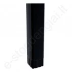 Flamingo IQ kvadratinis lietvamzdis 135/80 L=3 m, Juodas (GreenCoat 015) plieninis, vnt