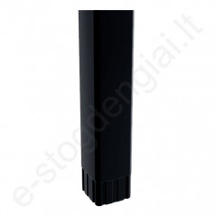 Flamingo IQ kvadratinis lietvamzdis 135/80 L=1 m, Juodas (GreenCoat 015) plieninis, vnt