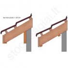 Plieninis pakalimas Budmat, perforuotas, 546 mm x 3 m, 1,518 m², Ultramat Antracito (RAL 7016), vnt