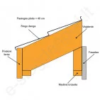Plastikinis pakalimas Budmat, perforuotas, 344 mm x 3 m, 0,918 m², Juodas (RAL 9005), vnt