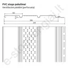 Plastikinis pakalimas Budmat, perforuotas, 344 mm x 3 m, 0,918 m², Juodas (RAL 9005), vnt