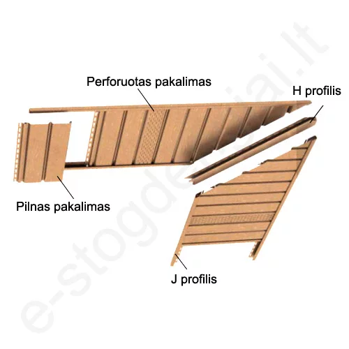Plastikinis pakalimas Gamrat, pilnas, 203 mm x 3 m, 0,609 m², Matinis Grafito (RAL 7016), vnt