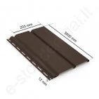 Plastikinis pakalimas Gamrat, pilnas, 203 mm x 3 m, 0,609 m², Matinis Grafito (RAL 7016), vnt
