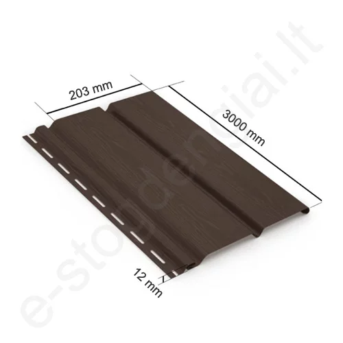 Plastikinis pakalimas Gamrat, pilnas, 203 mm x 3 m, 0,609 m², Matinis Grafito (RAL 7016), vnt
