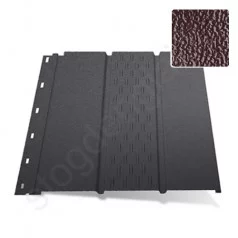 Aliuminio pakalimas Hornval P1, perforuotas, 355 mm x 2 m, 0,62 m², Blizgus Rudas (RAL 8017), vnt