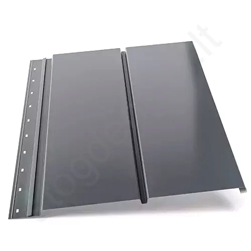 Plieninis pakalimas Hornval P4, perforuotas, 372 mm x 2 m, 0,662 m², Blizgus Antracito (RAL 7016), vnt
