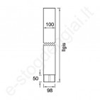 Lietvamzdis Ruukki 150/100 L=2,5 m, Molio (RR 750) plieninis, vnt