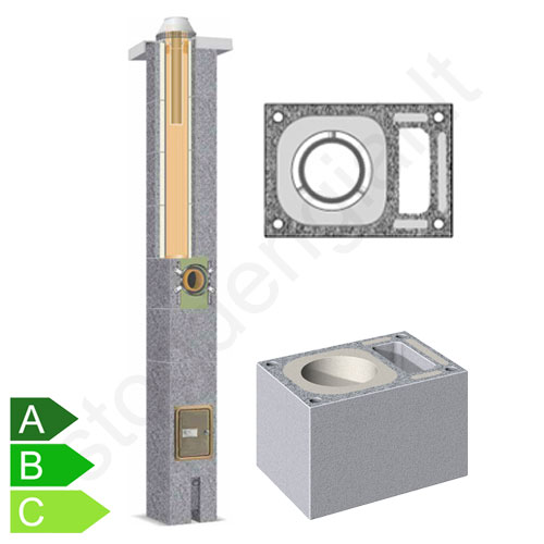 Kaminas Schiedel Absolut Ø160+V h=10,33 m, kompl