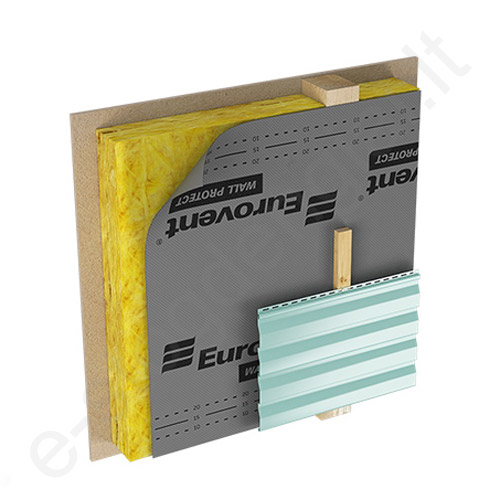 Vėjo izoliacinė plėvelė Eurovent Wall Protect, 1 sl, 100 g/m², 75 m²/rul