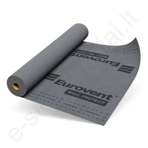 Vėjo izoliacinė plėvelė Eurovent Wall Protect, 1 sl, 100 g/m², 75 m²/rul