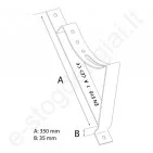 Apžvalgos aikštelės laikiklis plieninėms čerpėms Eurovent Support Metal 350/35, Antracito (RAL 7016), vnt
