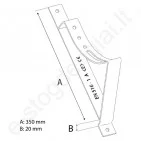 Apžvalgos aikštelės laikiklis plieninėms čerpėms Eurovent Support Metal 350/20, Rudas (RAL 8017), vnt