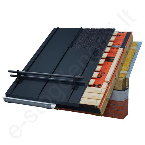 Sniego užtvaros laikiklis klasikinei dangai Eurovent Fix Metal Flat, Rudas (RAL 8017), vnt