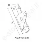 Sniego užtvaros laikiklis klasikinei dangai Eurovent Fix Metal Flat, Rudas (RAL 8017), vnt